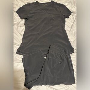 Chic Women's Gray Scrub Set